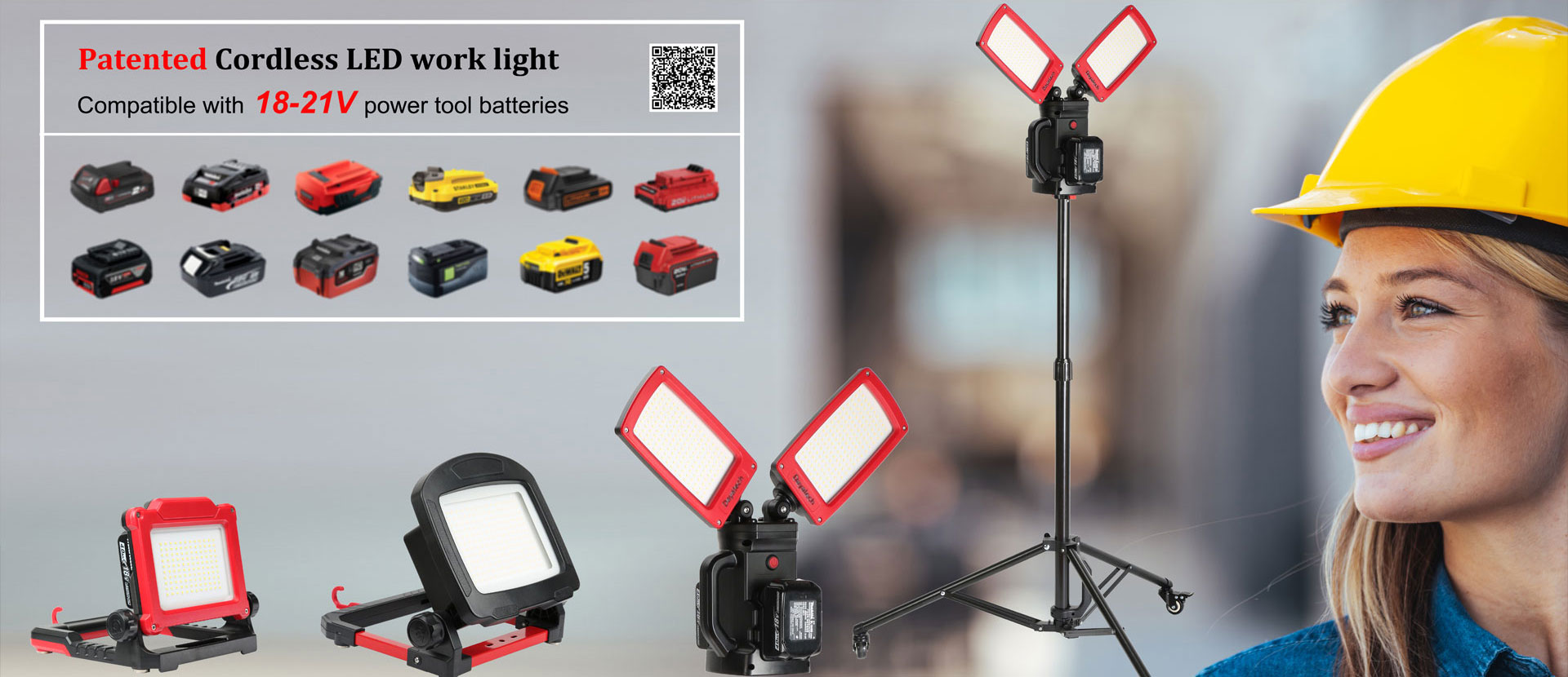 18-21V கம்பியில்லா LED வேலை விளக்கு சப்ளையர்